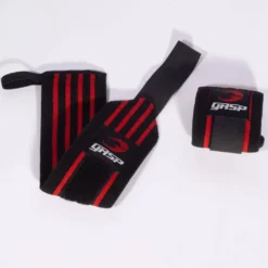 GASP Hardcore Wrist Wraps, black/red