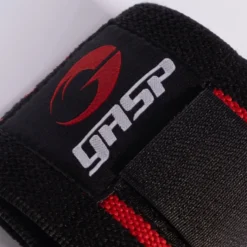 GASP Hardcore Wrist Wraps, black/red