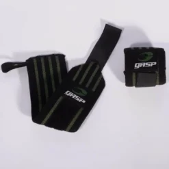 GASP Hardcore Wrist Wraps, black/green
