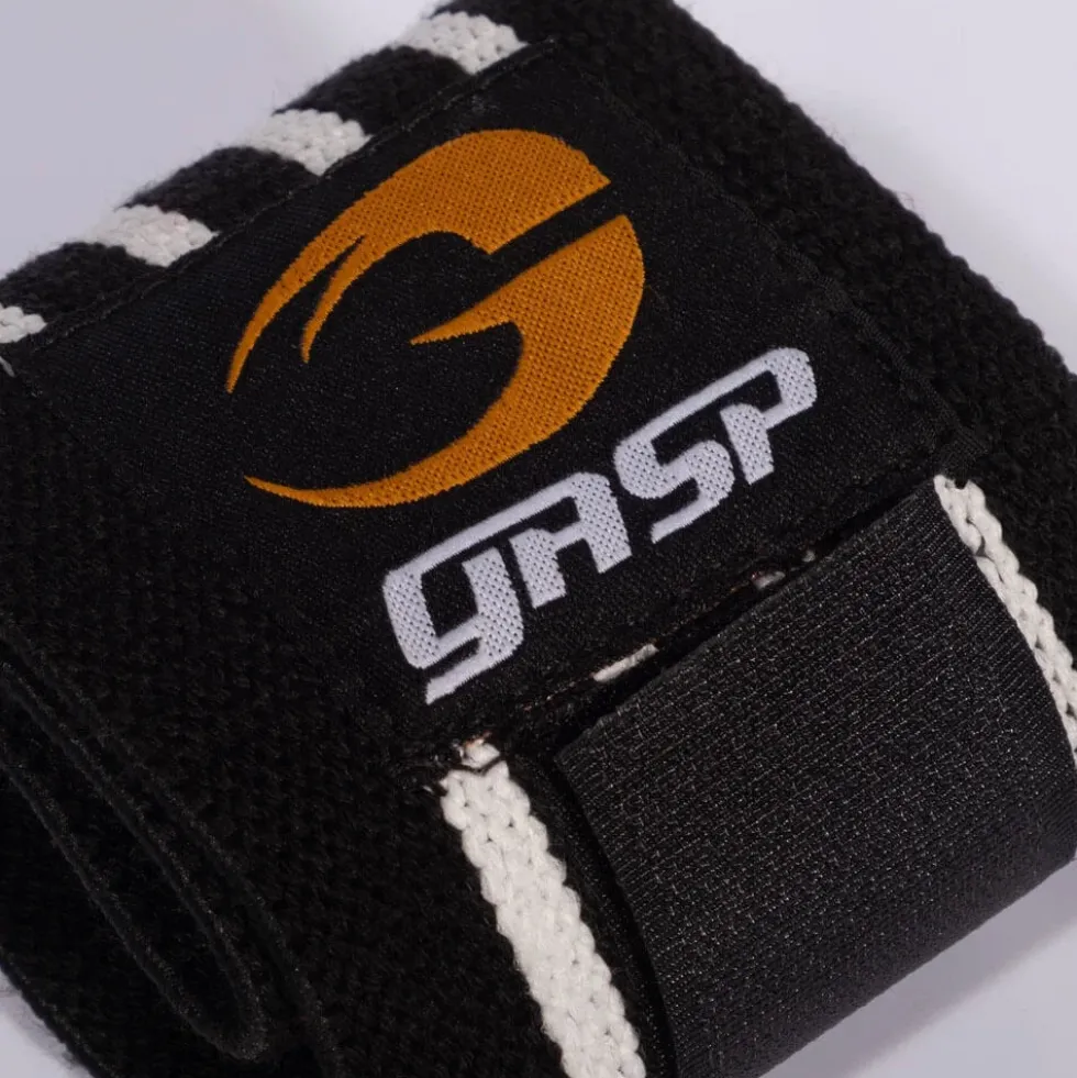GASP Hardcore Wrist Wraps, black/white