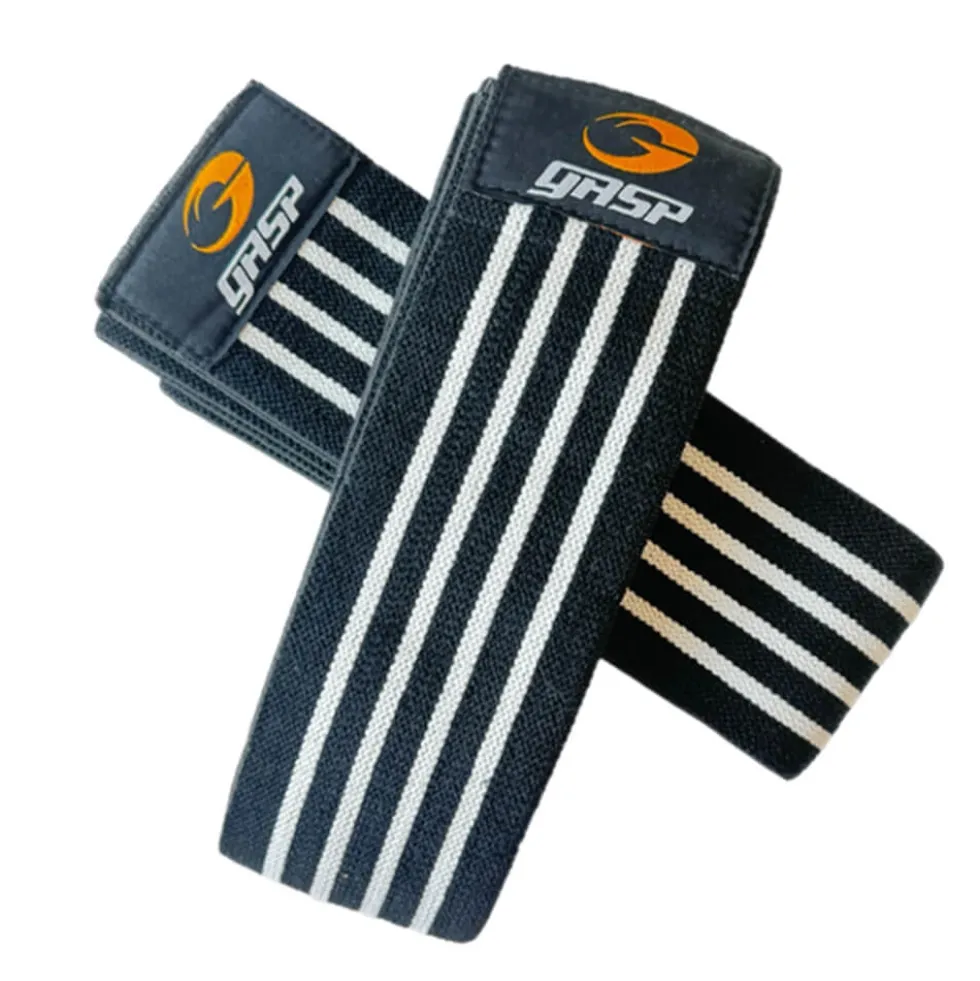 GASP Knee Wraps, Black/White