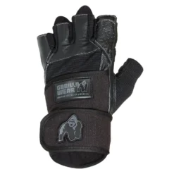 Gorilla Wear Gear Dallas Wrist Wrap Gloves, black