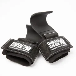 Gorilla Wear Weight Lifting Hooks, black/white