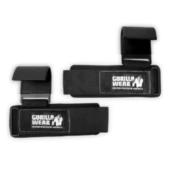 Gorilla Wear Weight Lifting Hooks, black/white