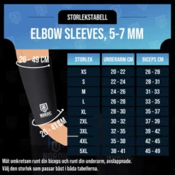 Nordic Training Gear Elbow Sleeves, 5-7 mm