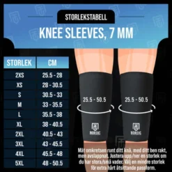 Nordic Training Gear Knee Sleeves, 7 mm