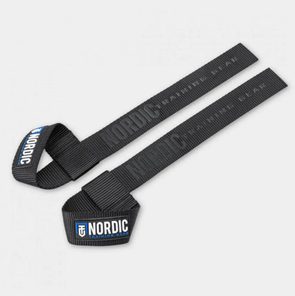 Nordic Training Gear Lifting Straps Nylon, black