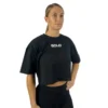 SOLID Nutrition Cropped Tee, black/white