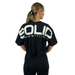 SOLID Nutrition Cropped Tee, black/white