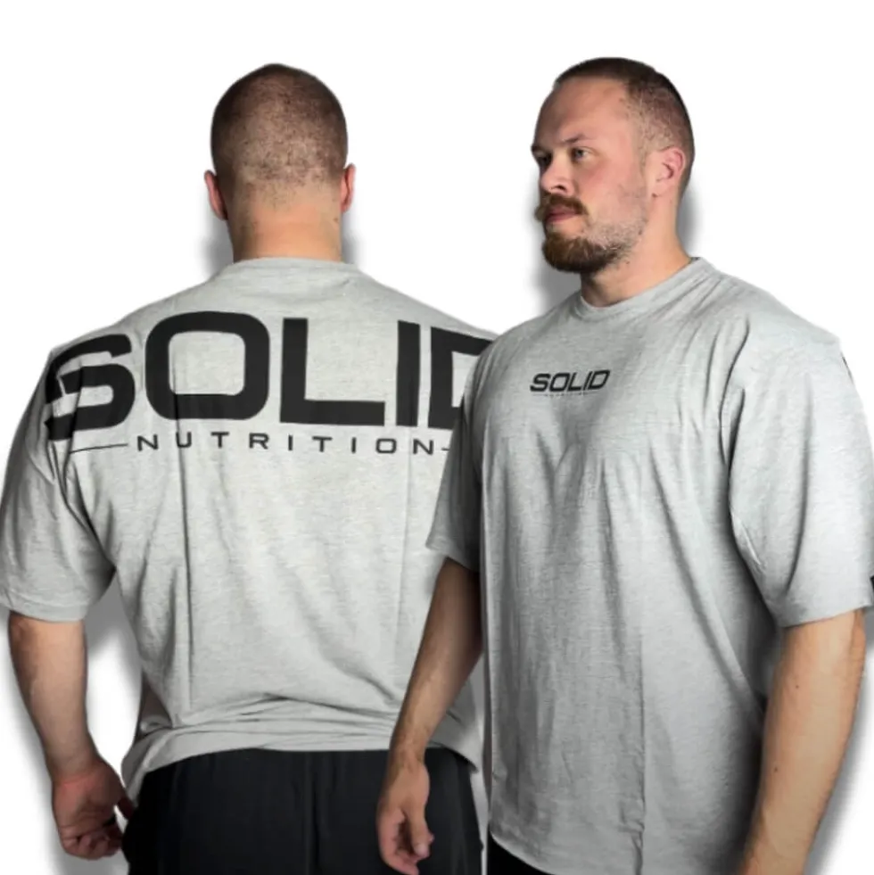 SOLID Nutrition Oversized Tee, grey/black