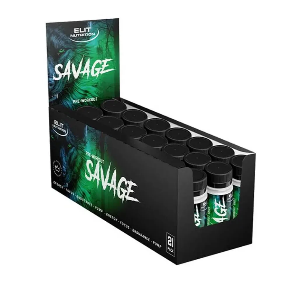 21 x Elit Nutrition Savage PWO Shot, 60 ml