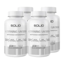 4 x SOLID Nutrition Ashwagandha, 60 caps
