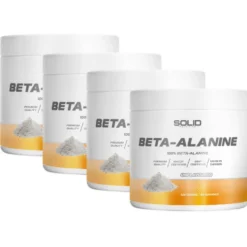 4 x SOLID Nutrition Beta-Alanine, 320 g