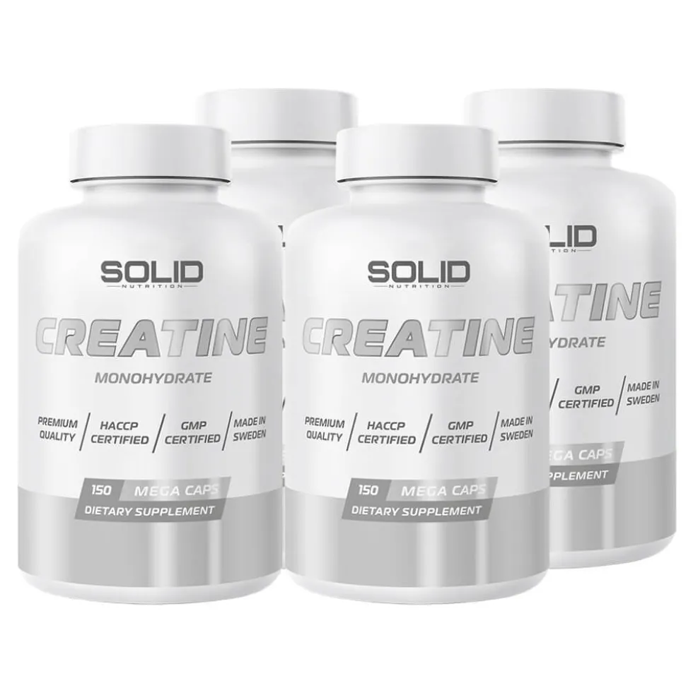 4 x SOLID Nutrition Creatine, 150 mega caps