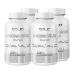 4 x SOLID Nutrition Magnesium Complex, 90 caps