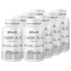 8 x SOLID Nutrition Omega-3, 90 caps