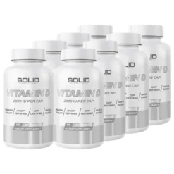 8 x SOLID Nutrition Vitamin D, 90 caps
