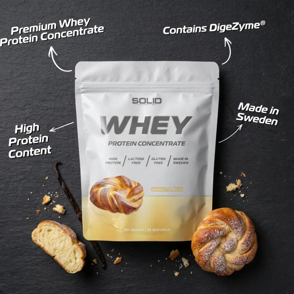 8 x SOLID Nutrition Whey, 750 g