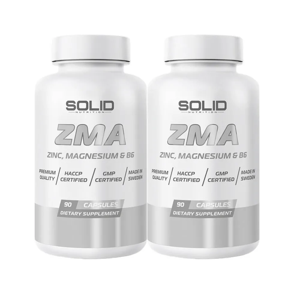 2 x SOLID Nutrition ZMA, 90 caps