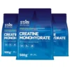 3 x Star Nutrition Creatine Monohydrate, 500 g